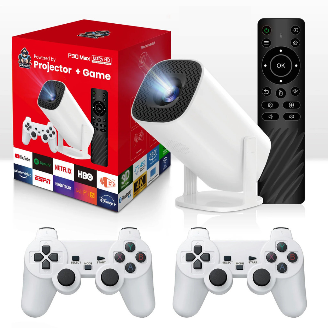 Projetor+Game Ultra HD 4K Vision - 4.000 Apps e 36.000 Jogos!